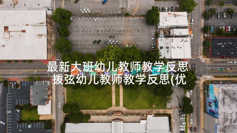 最新大班幼儿教师教学反思 拨弦幼儿教师教学反思(优质6篇)