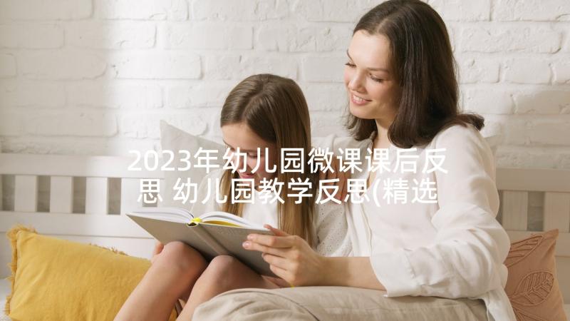 2023年幼儿园微课课后反思 幼儿园教学反思(精选7篇)