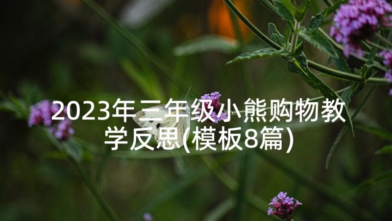 2023年三年级小熊购物教学反思(模板8篇)