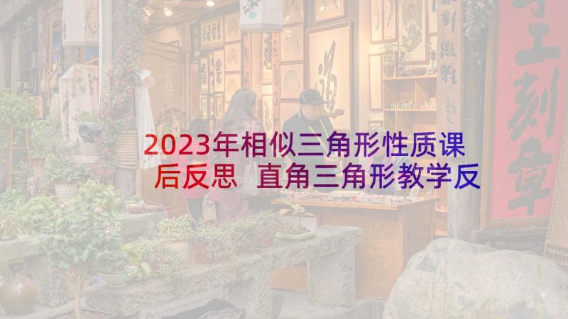 2023年相似三角形性质课后反思 直角三角形教学反思(模板5篇)