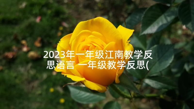 2023年一年级江南教学反思语言 一年级教学反思(实用5篇)