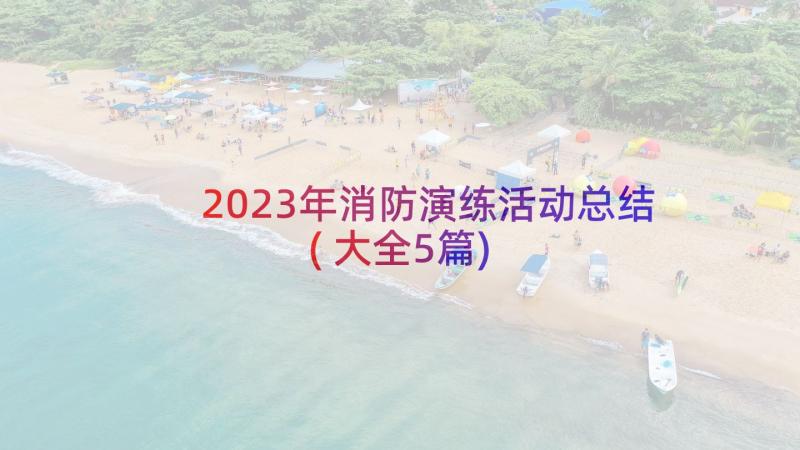 2023年消防演练活动总结(大全5篇)