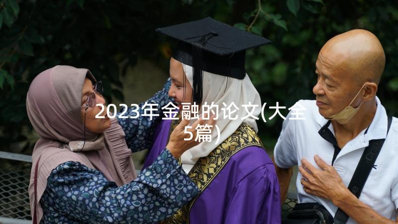 2023年金融的论文(大全5篇)