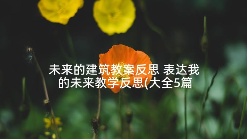 未来的建筑教案反思 表达我的未来教学反思(大全5篇)