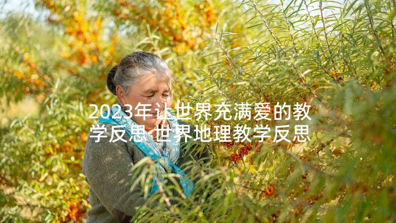 2023年让世界充满爱的教学反思 世界地理教学反思(大全5篇)