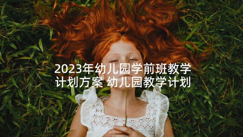 2023年幼儿园学前班教学计划方案 幼儿园教学计划安排(优质5篇)