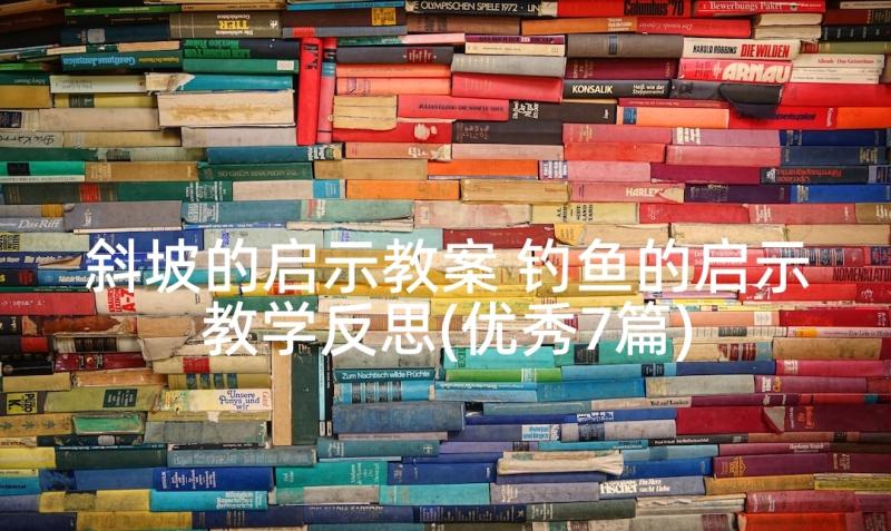 斜坡的启示教案 钓鱼的启示教学反思(优秀7篇)