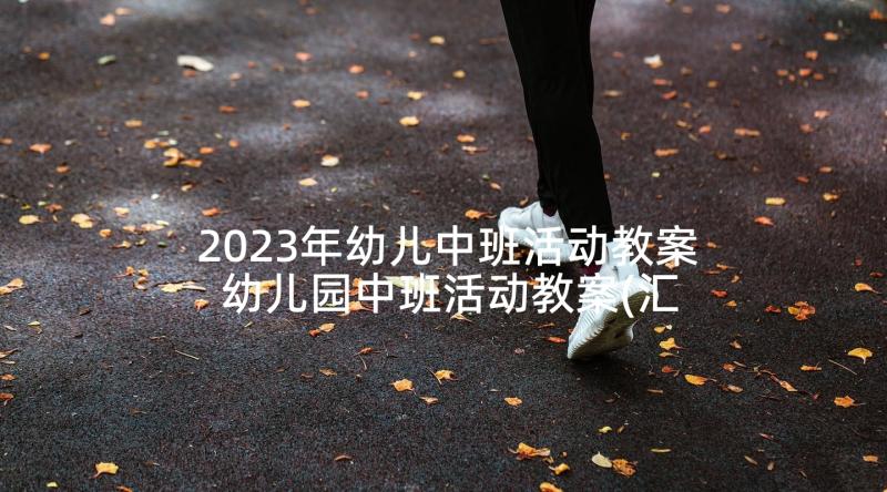 2023年幼儿中班活动教案 幼儿园中班活动教案(汇总10篇)