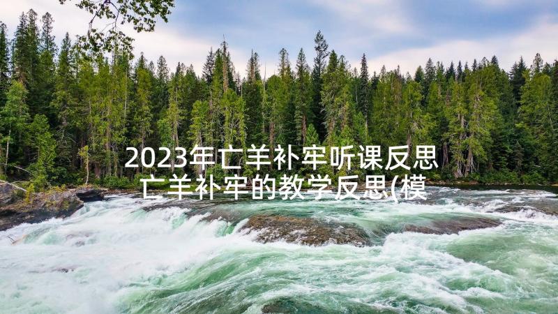 2023年亡羊补牢听课反思 亡羊补牢的教学反思(模板5篇)