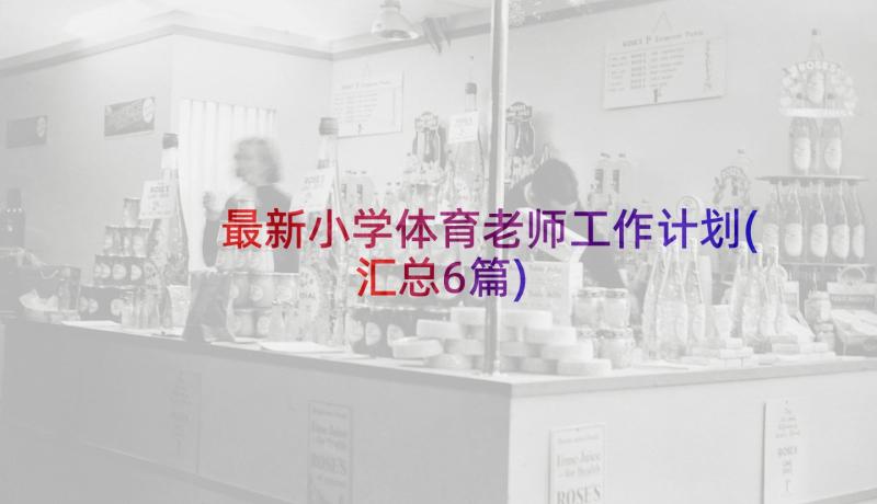 最新小学体育老师工作计划(汇总6篇)