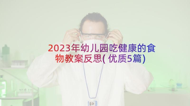 2023年幼儿园吃健康的食物教案反思(优质5篇)