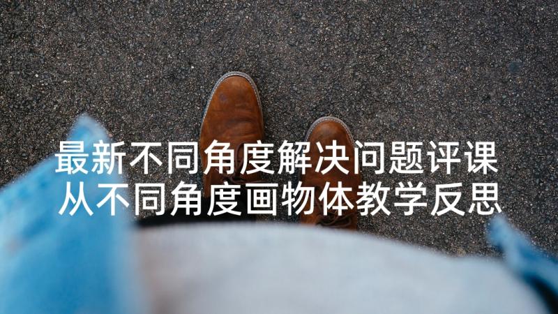 最新不同角度解决问题评课 从不同角度画物体教学反思(汇总5篇)