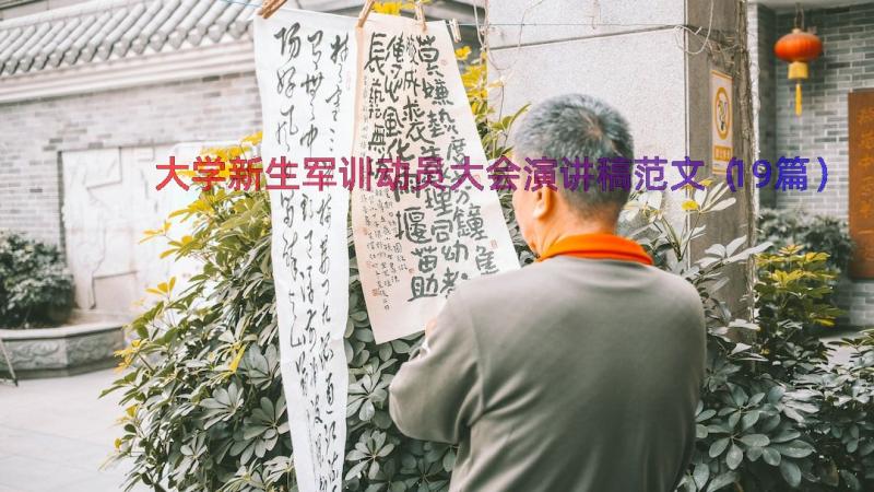 大学新生军训动员大会演讲稿范文（19篇）