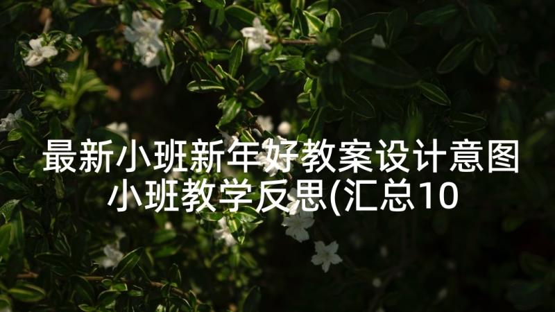 最新小班新年好教案设计意图 小班教学反思(汇总10篇)