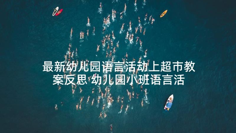 最新幼儿园语言活动上超市教案反思 幼儿园小班语言活动教案及反思(汇总10篇)