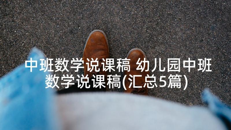 中班数学说课稿 幼儿园中班数学说课稿(汇总5篇)