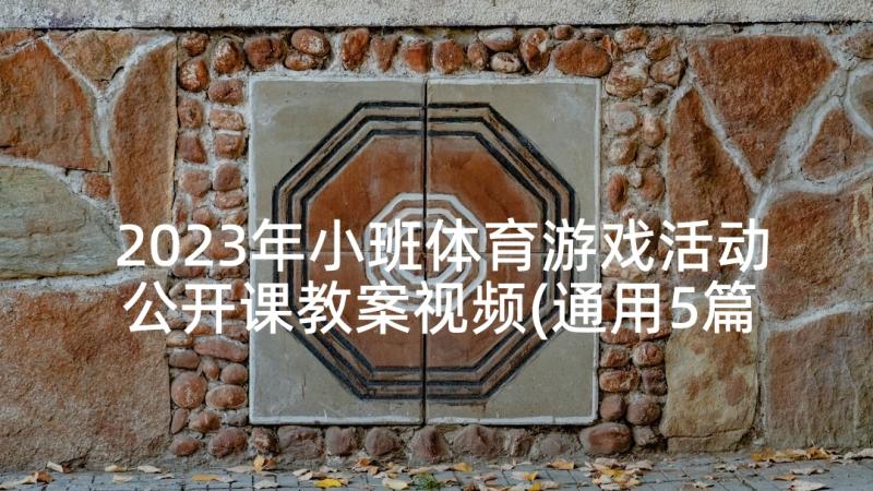 2023年小班体育游戏活动公开课教案视频(通用5篇)