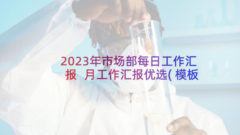 2023年市场部每日工作汇报 月工作汇报优选(模板5篇)