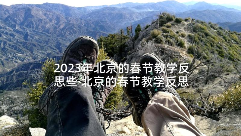 2023年北京的春节教学反思些 北京的春节教学反思(实用8篇)
