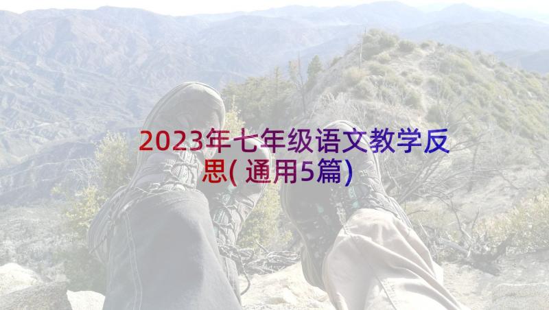 2023年七年级语文教学反思(通用5篇)