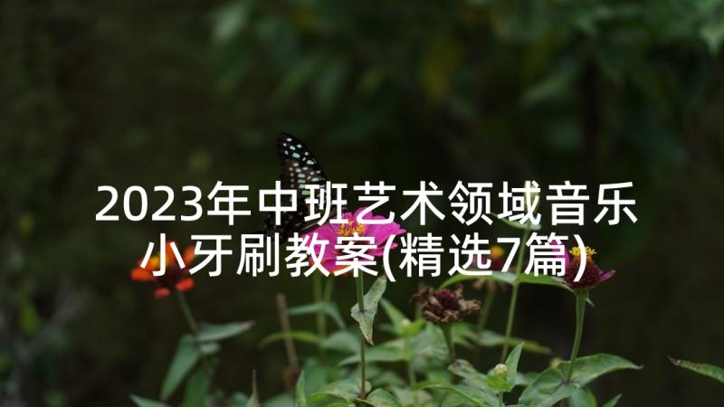 2023年中班艺术领域音乐小牙刷教案(精选7篇)