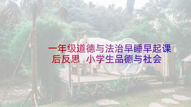 一年级道德与法治早睡早起课后反思 小学生品德与社会教学反思(实用5篇)