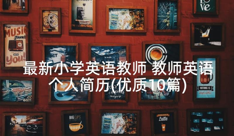 最新小学英语教师 教师英语个人简历(优质10篇)