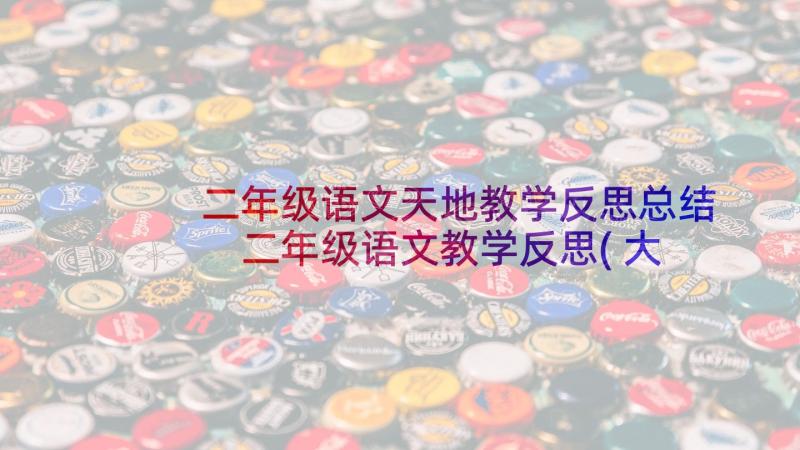 二年级语文天地教学反思总结 二年级语文教学反思(大全9篇)