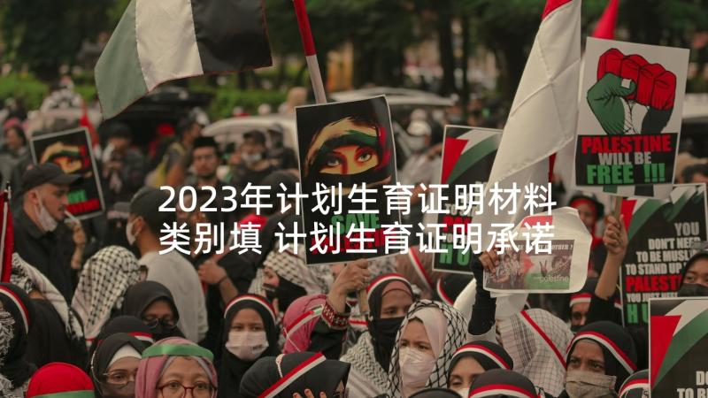 2023年计划生育证明材料类别填 计划生育证明承诺书(模板9篇)