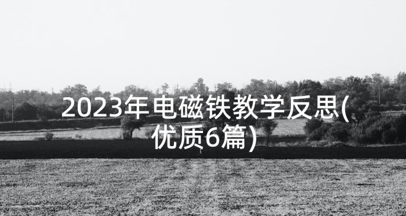 2023年电磁铁教学反思(优质6篇)