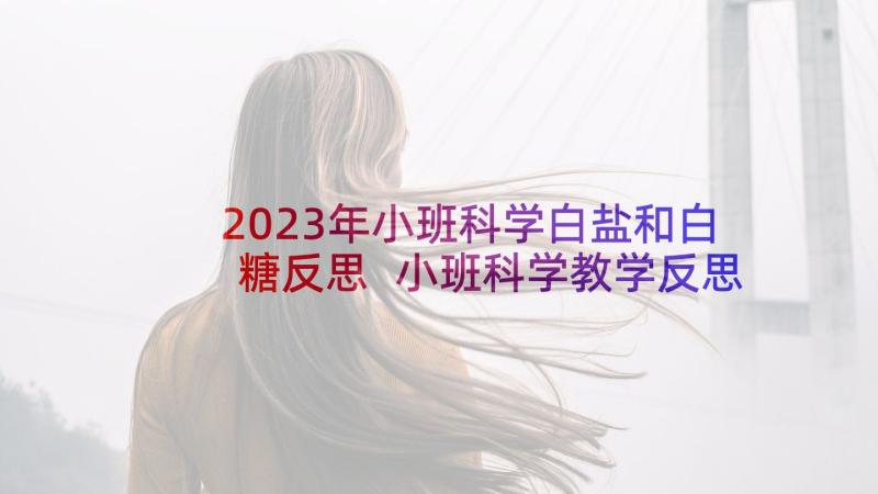 2023年小班科学白盐和白糖反思 小班科学教学反思(模板10篇)