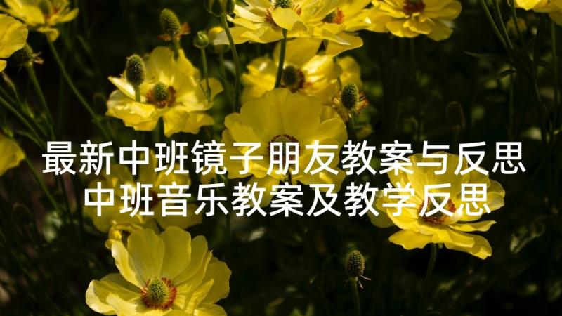 最新中班镜子朋友教案与反思 中班音乐教案及教学反思树是我们的好朋友(实用5篇)