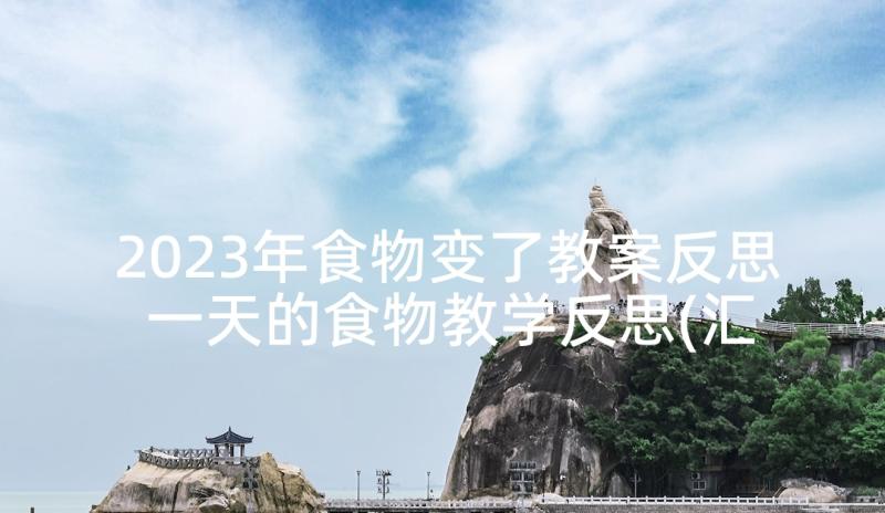 2023年食物变了教案反思 一天的食物教学反思(汇总5篇)