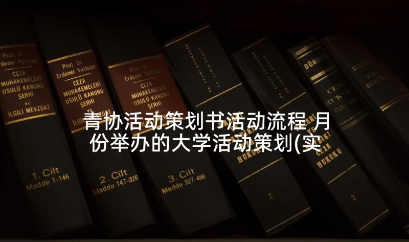 青协活动策划书活动流程 月份举办的大学活动策划(实用8篇)