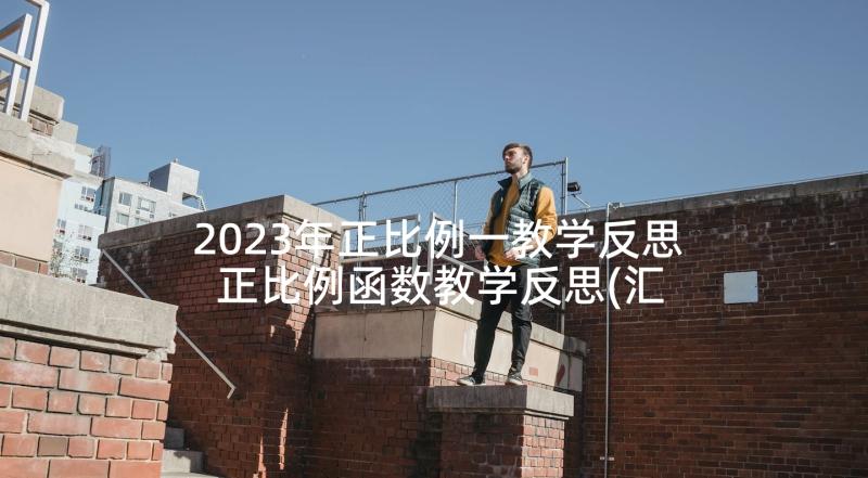 2023年正比例一教学反思 正比例函数教学反思(汇总10篇)