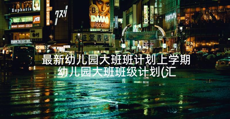 最新幼儿园大班班计划上学期 幼儿园大班班级计划(汇总9篇)