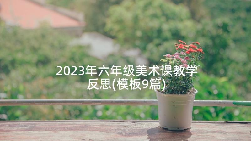 2023年六年级美术课教学反思(模板9篇)