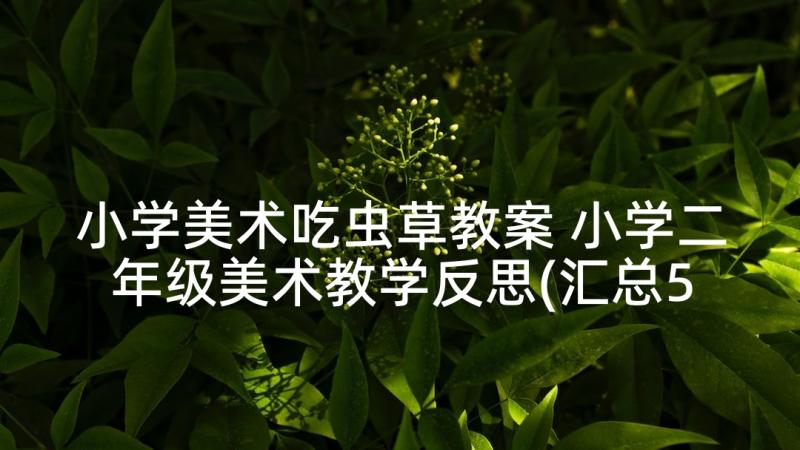 小学美术吃虫草教案 小学二年级美术教学反思(汇总5篇)