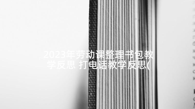 2023年劳动课整理书包教学反思 打电话教学反思(大全9篇)