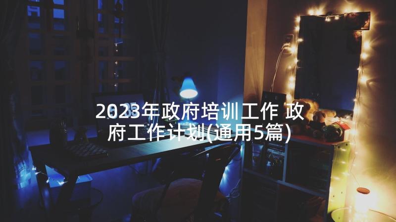 2023年政府培训工作 政府工作计划(通用5篇)