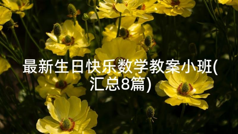 最新生日快乐数学教案小班(汇总8篇)