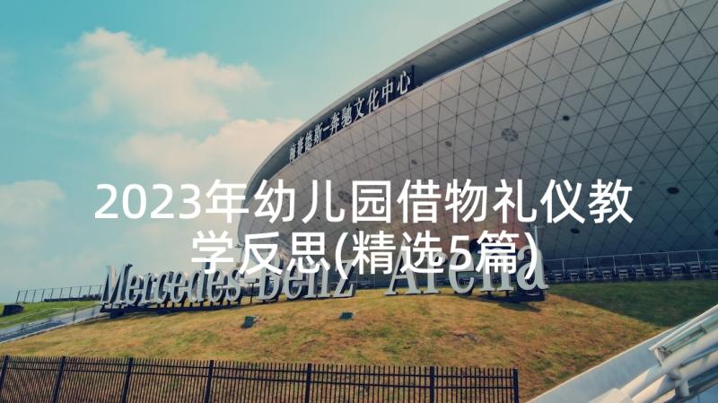 2023年幼儿园借物礼仪教学反思(精选5篇)