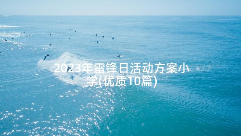 2023年雷锋日活动方案小学(优质10篇)