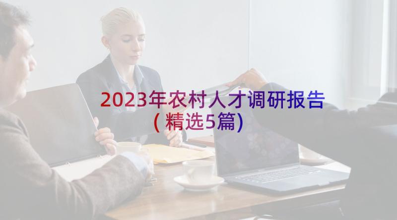 2023年农村人才调研报告(精选5篇)