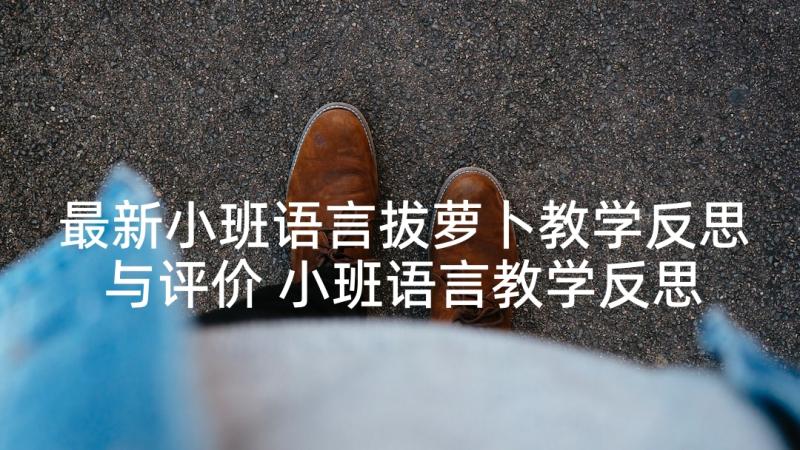 最新小班语言拔萝卜教学反思与评价 小班语言教学反思(优质5篇)