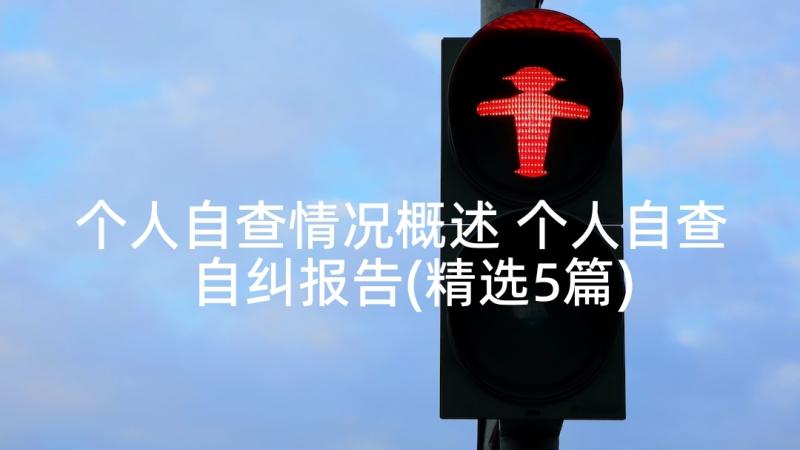 个人自查情况概述 个人自查自纠报告(精选5篇)