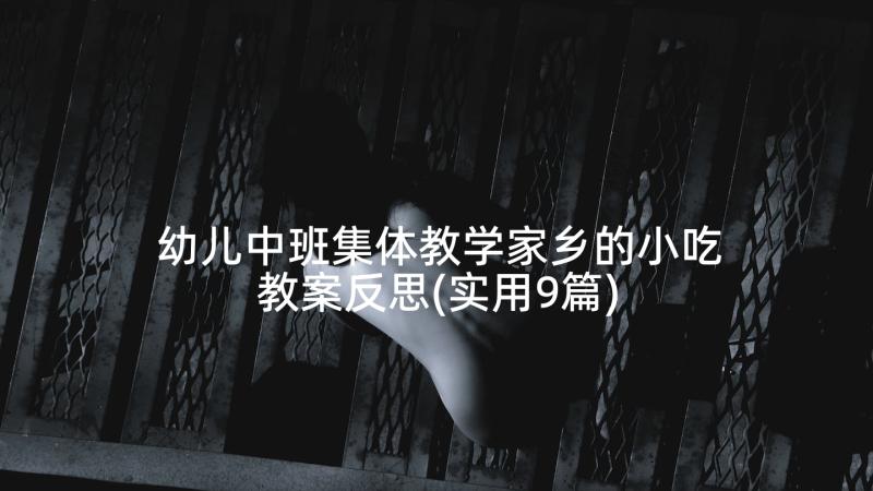 幼儿中班集体教学家乡的小吃教案反思(实用9篇)