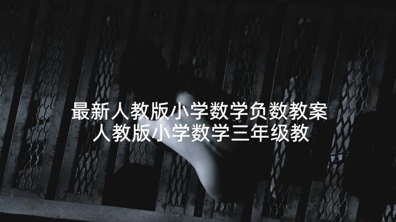 最新人教版小学数学负数教案 人教版小学数学三年级教学反思(通用5篇)