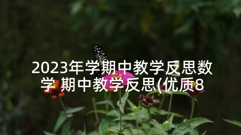 2023年学期中教学反思数学 期中教学反思(优质8篇)