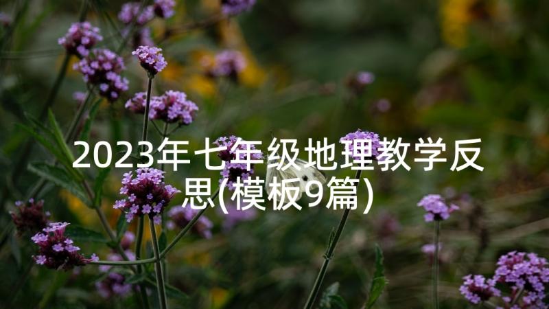 2023年七年级地理教学反思(模板9篇)